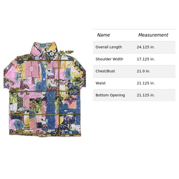 Serengeti Patchwork Button-Down Top – Retro Modern Boho Chic Hippie Revival - Picture 12 of 12